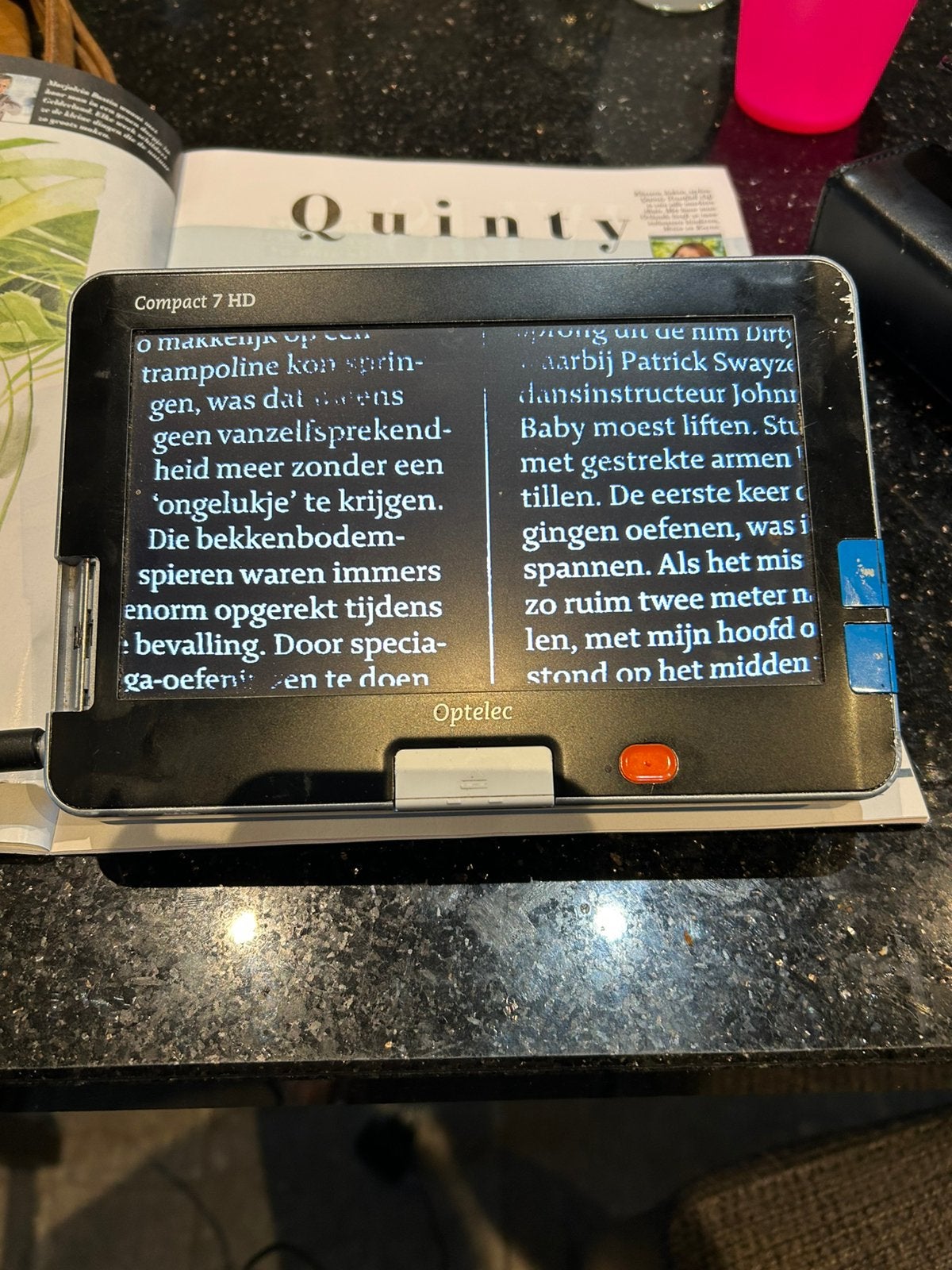 Optelec compact 7 hd, Ophalen of Verzenden, Gebruikt, Vergrootglas of Loep