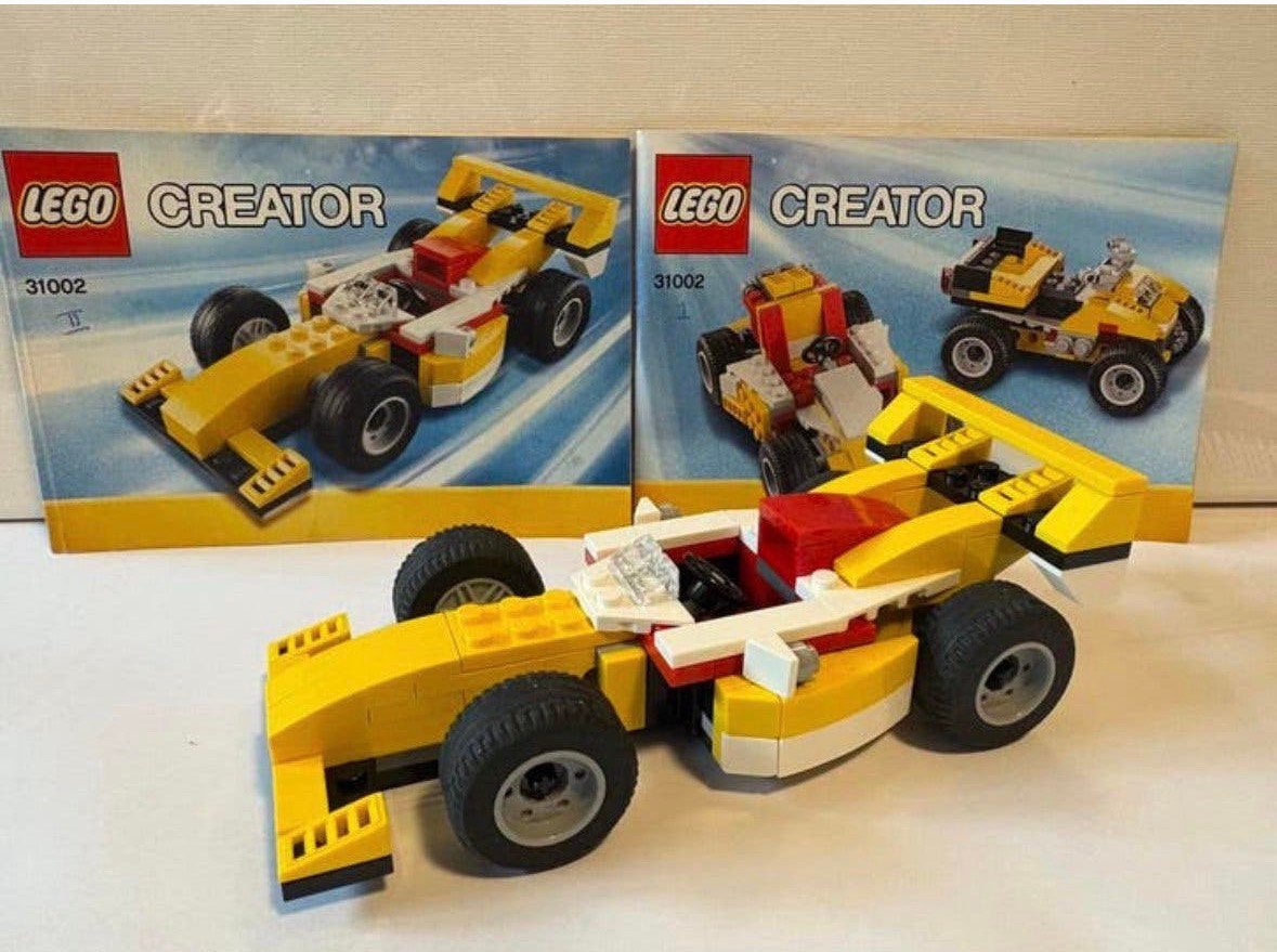 31002 Legoset van 2 racets + 2 boekjes v.a. 4-5 jaar, Lego, Ophalen of Verzenden, Zo goed als nieuw, Inclusief instructies