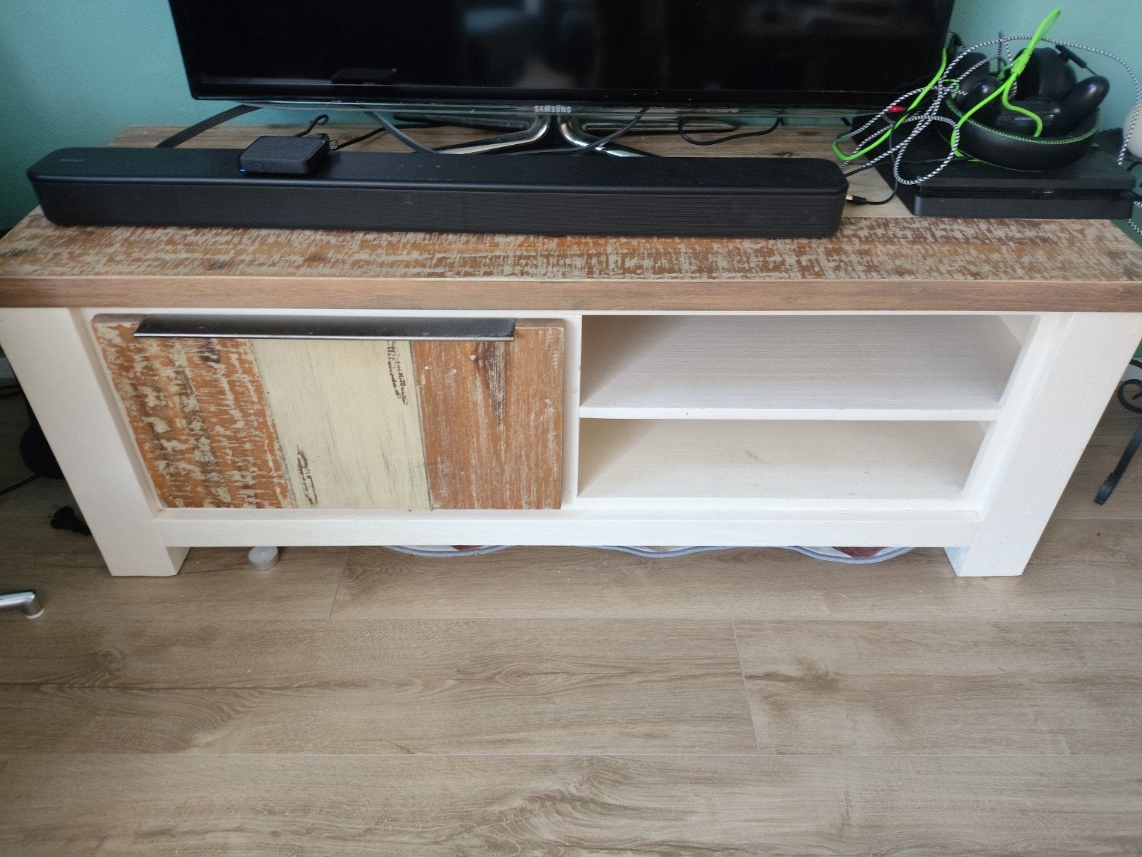 Cortena TV-meubel 120cm - Pronto, Ophalen, Gebruikt, 100 tot 150 cm, Landelijke, robuuste stijl