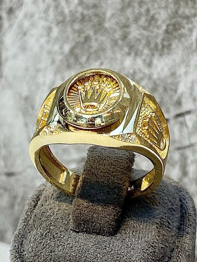 14k Gouden Massieve Rolex Ring, 20 of groter, Nieuw, Ophalen of Verzenden, Dame of Heer
