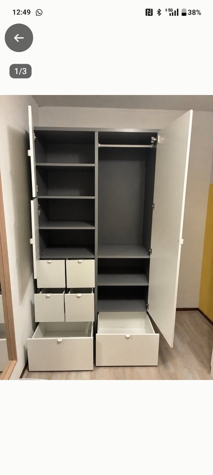 Mooie stevige kleding kast, Ophalen, Gebruikt, Met lade(s), 150 tot 200 cm