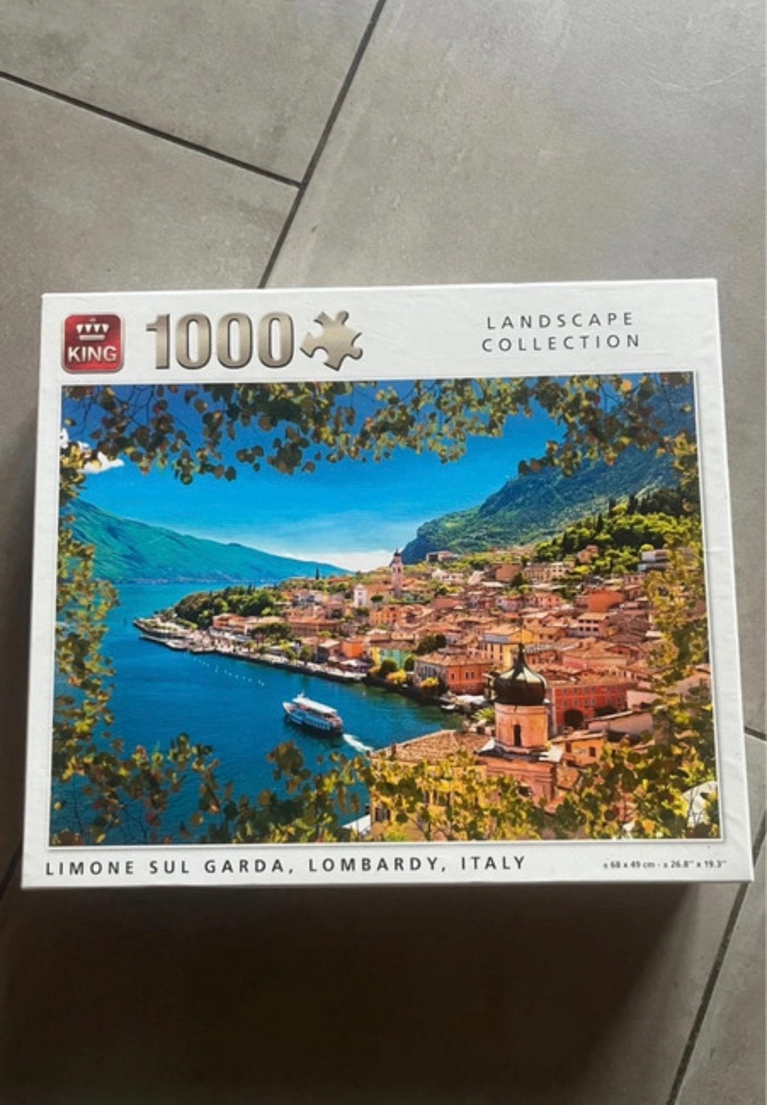 King Legpuzzel 1000 stukjes Limone sul Garda, nieuw, Ophalen of Verzenden, 500 t/m 1500 stukjes, Nieuw, Legpuzzel