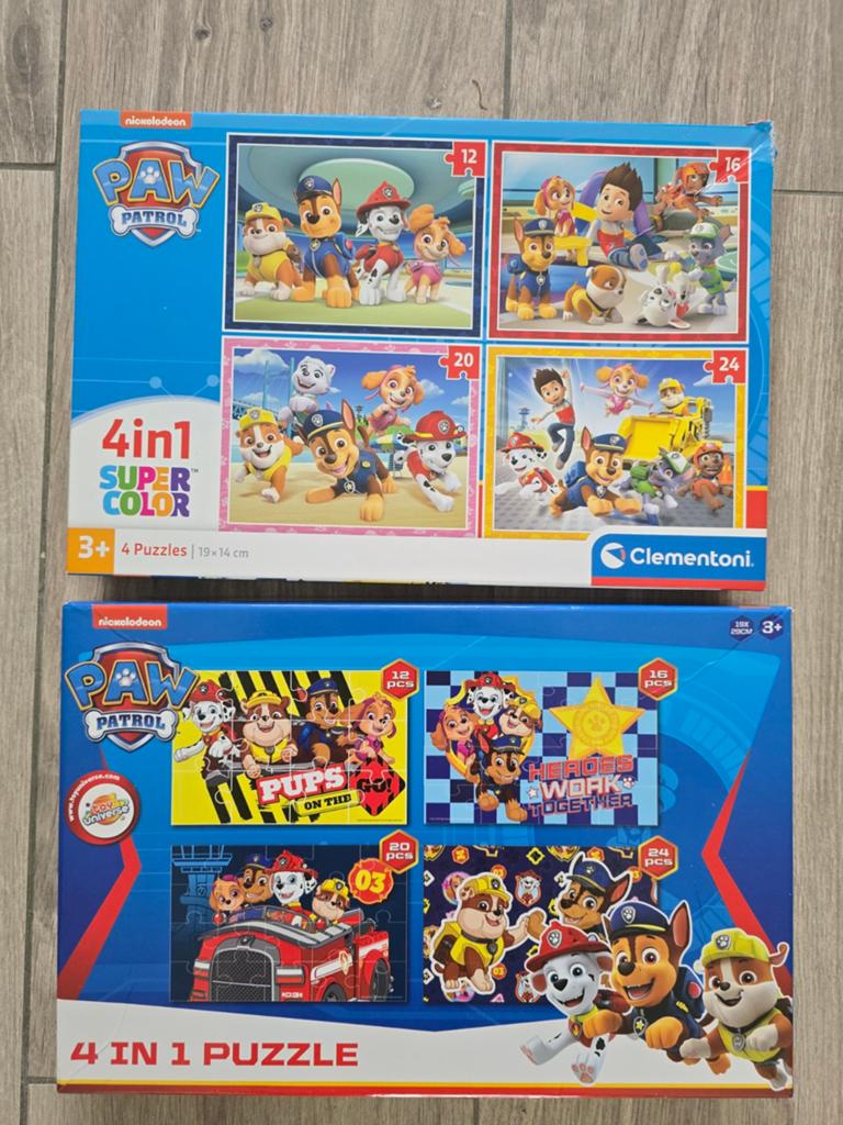 Paw Patrol 4-in-1 Puzzels - Super Color & Pups on the Go, Ophalen of Verzenden