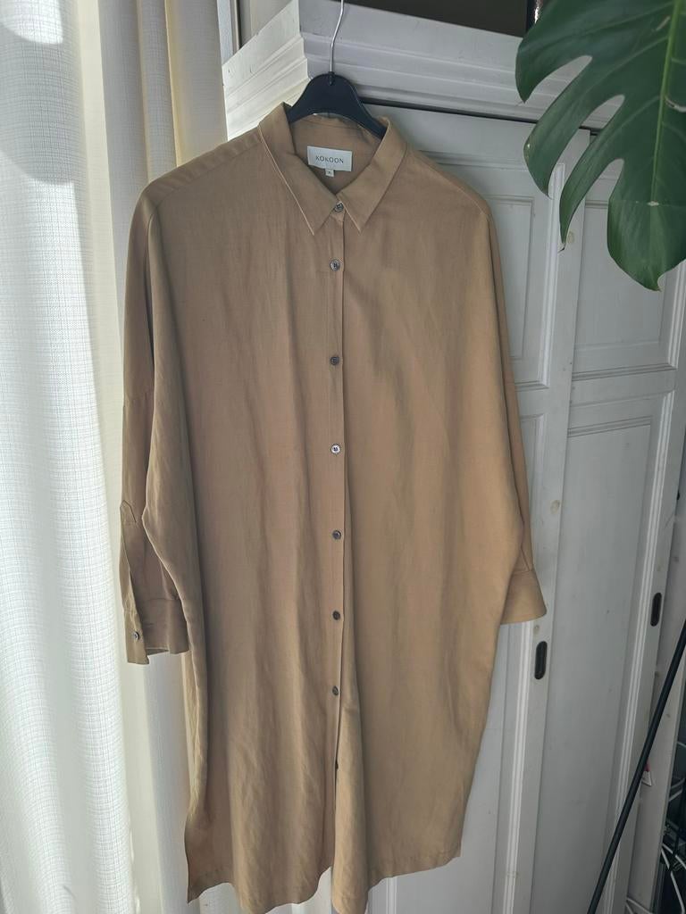 Kokoon blouse tuniek maat S, Kleding | Dames, Ophalen of Verzenden, Gedragen, Maat 36 (S), Bruin
