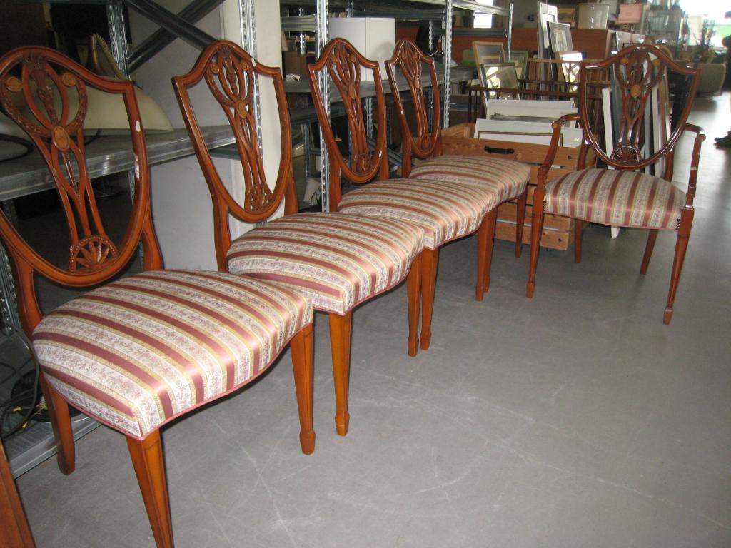 5 Heldense stoelen in Engelse stijl, Huis en Inrichting, Niet ingevuld, Gebruikt, Niet ingevuld, Niet ingevuld