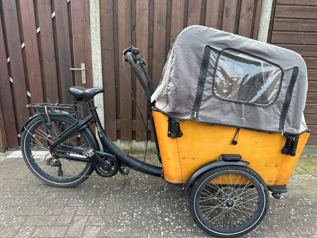 Vogue Superior 3 Unisex Bakfiets met Huif, Fietsen en Brommers, Fietsen | Bakfietsen, 4 kinderen of meer, Gebruikt, Huif, Schijfrem
