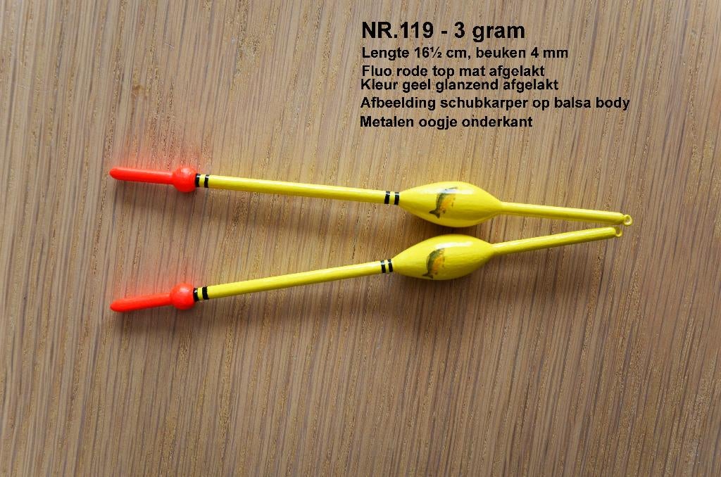 KARPERDOBBER HANDBUILT  NR. 119 / 3 gram, Watersport en Boten, Ophalen of Verzenden, Nieuw, Dobber of Lood