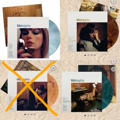 Taylor Swift midnights SIGNED set van 3, Ophalen, LP, Pop, Colored vinyl
