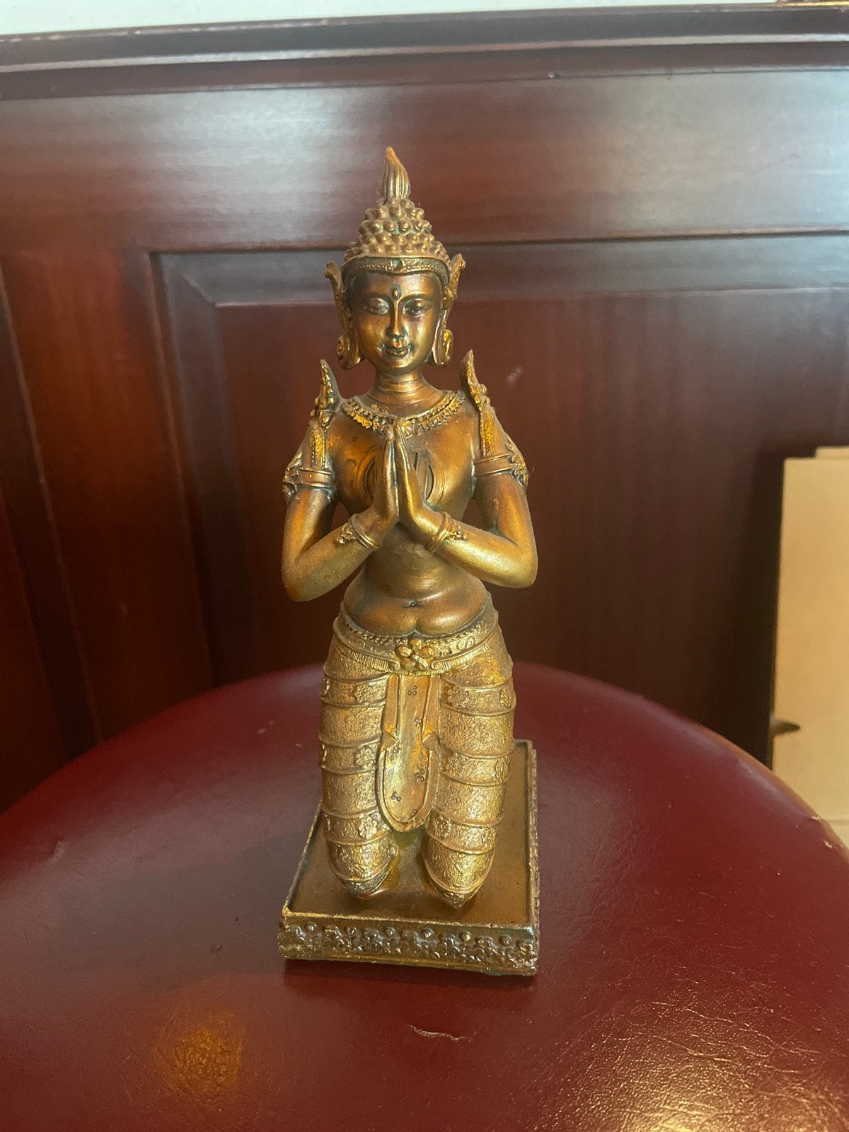 Gouden Boeddha Beeld - Aziatische Religieuze Sculptuur, Ophalen, 20 - 50 cm, Op sokkel, Beeld