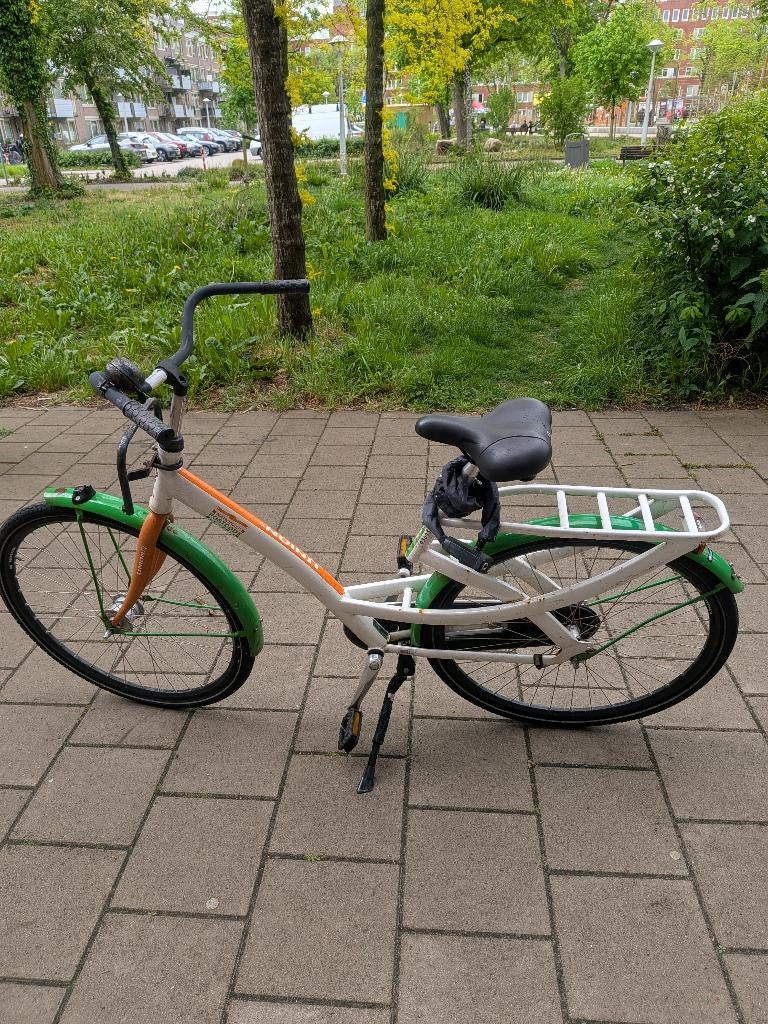 Robijn stadsfiets klein frame groen | city bike small, 47 tot 50 cm, Ophalen, Gebruikt, Terugtraprem