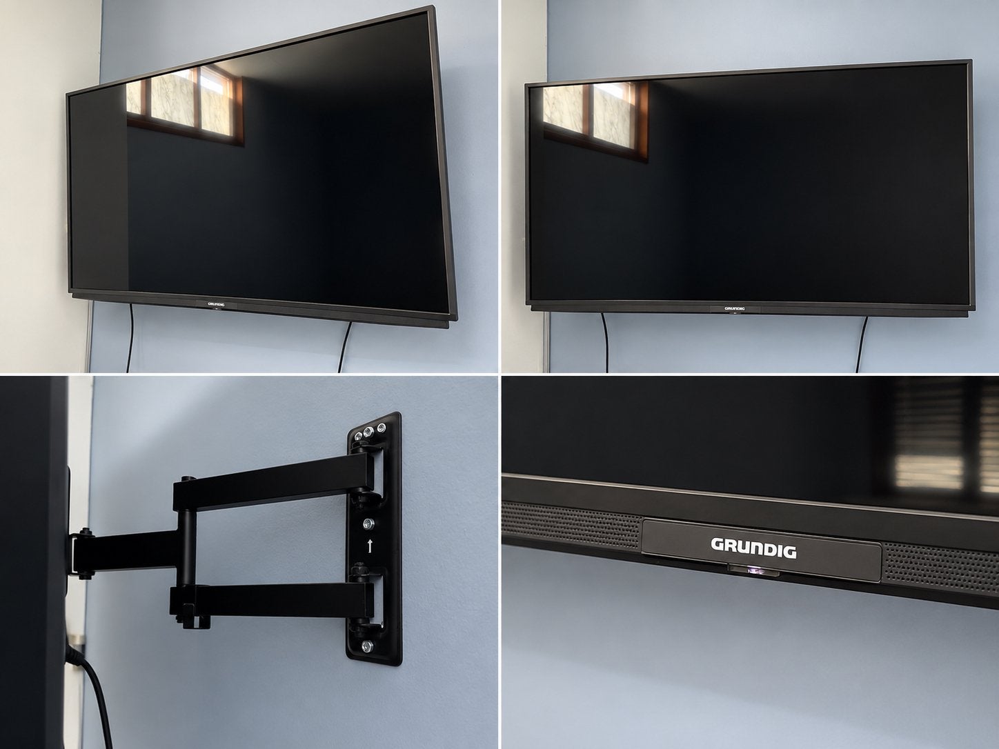 Grundig 55 inch SmartTV + draaibare muurbeugel – nette staat