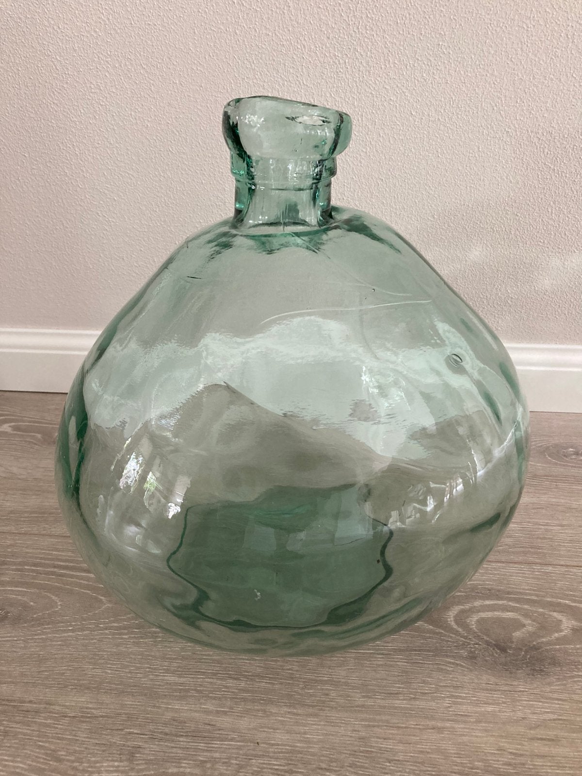 Grote groene Fles Vaas, 30x30, Huis en Inrichting, Woonaccessoires | Vazen, Ophalen, Zo goed als nieuw, Glas