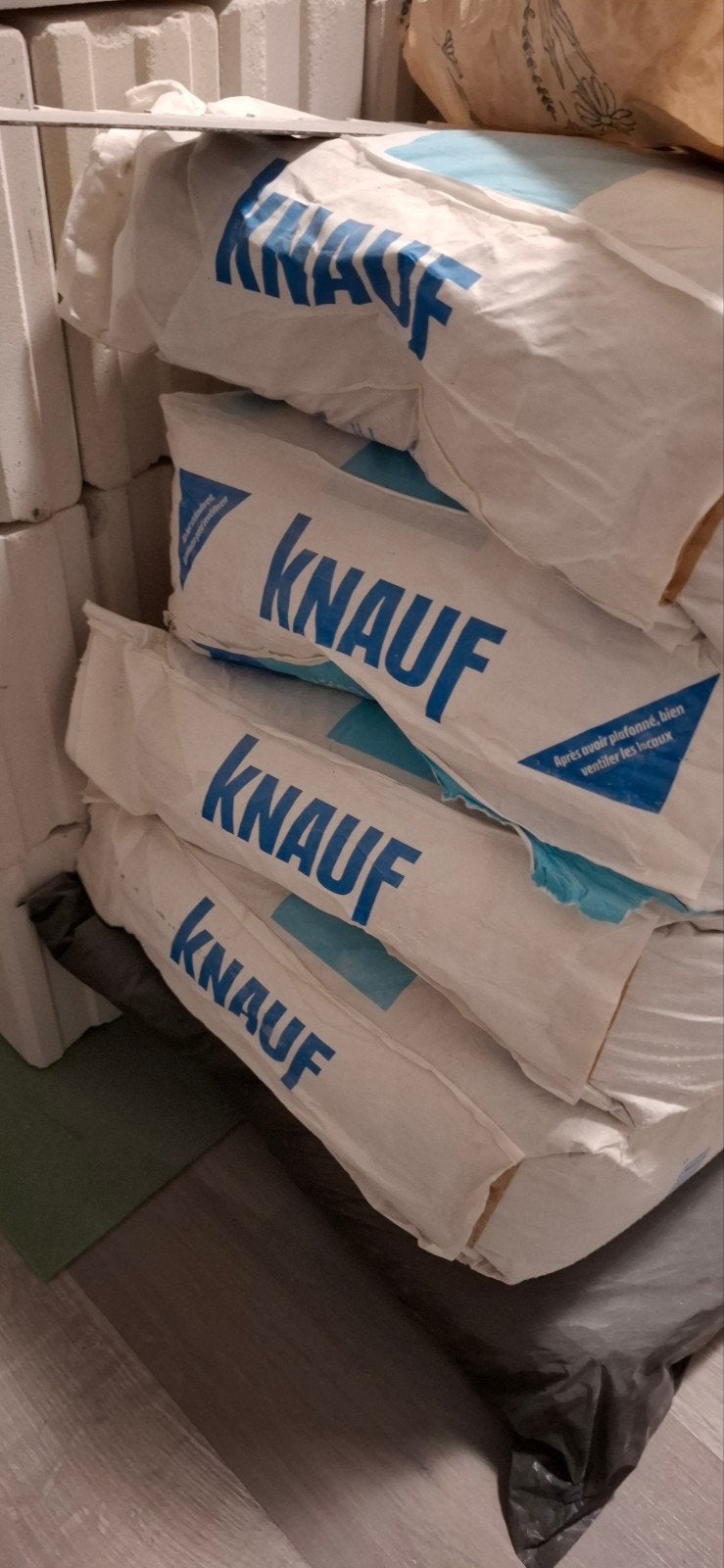 Knauf en Aquastuc pleisterzakken, Ophalen, Nieuw