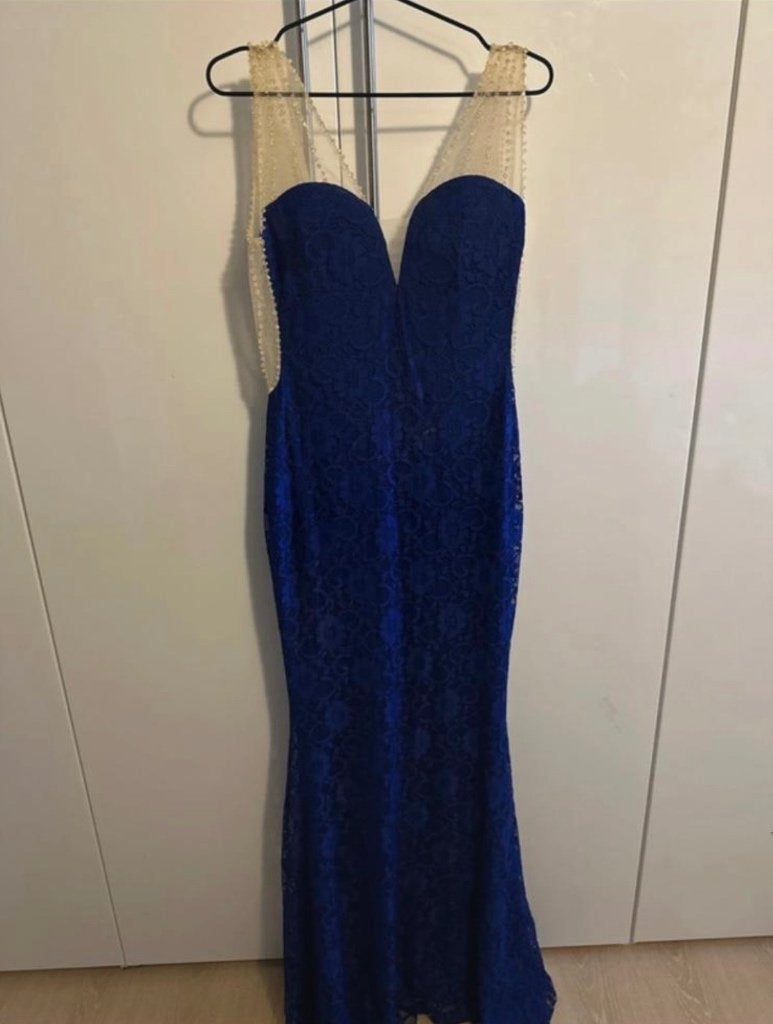 Blauwe jurk, Kleding | Dames, Jurken, Blauw, Maat 42/44 (L), Ophalen of Verzenden, Boven de knie