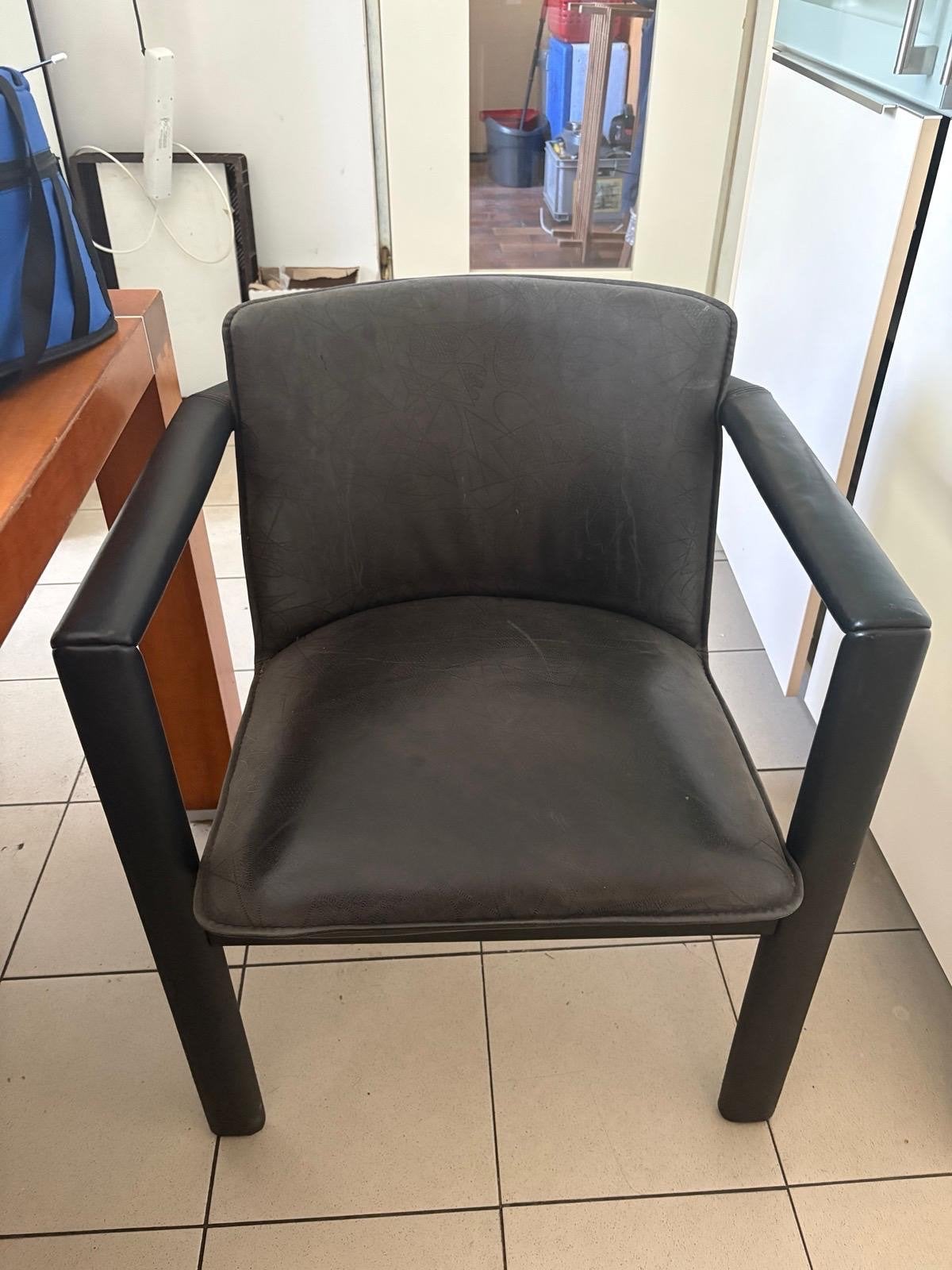 Leolux leren stoelen 4 stuks, Huis en Inrichting, Stoelen, Ophalen, Gebruikt, Zwart, Leer