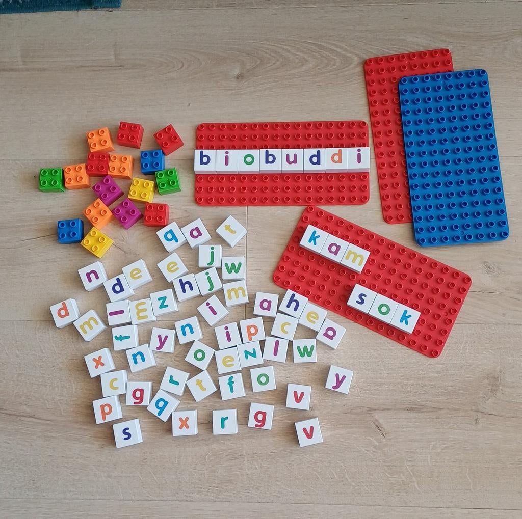 Biobuddi bouwstenen met letters en grondplaten, Kinderen en Baby's, Speelgoed | Duplo en Lego, Ophalen of Verzenden, Duplo