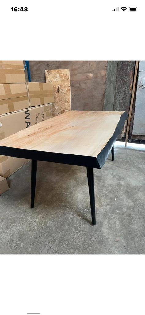 Boomstamtafel salontafel bijzettafel, Huis en Inrichting, Tafels | Salontafels, Ophalen, 50 tot 100 cm, Rond, Zo goed als nieuw