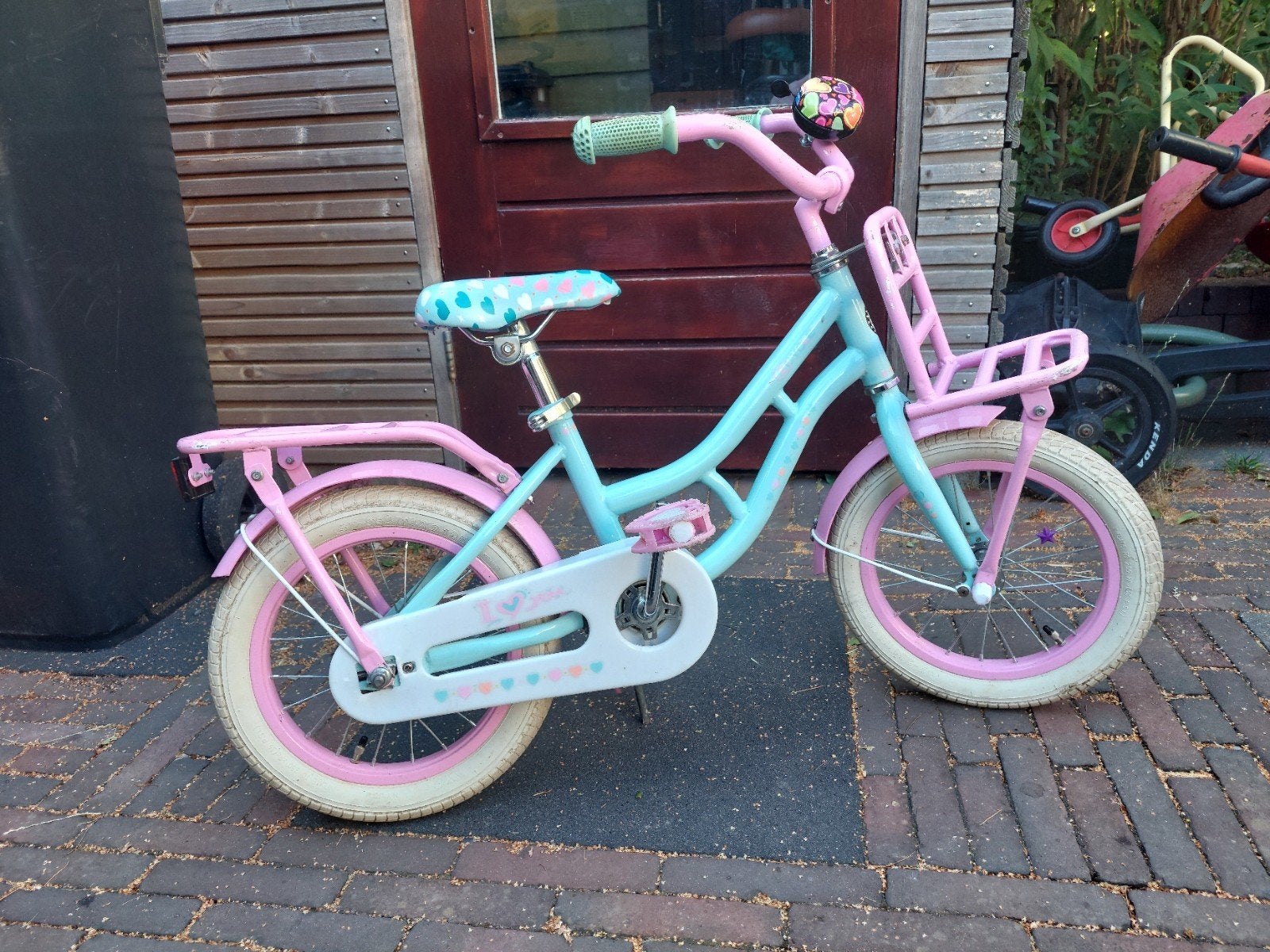 Meisjesfiets 14inch 2cycle roze, Fietsen en Brommers, Fietsen | Meisjes, Terugtraprem, 14 inch of minder, Zo goed als nieuw, Ophalen