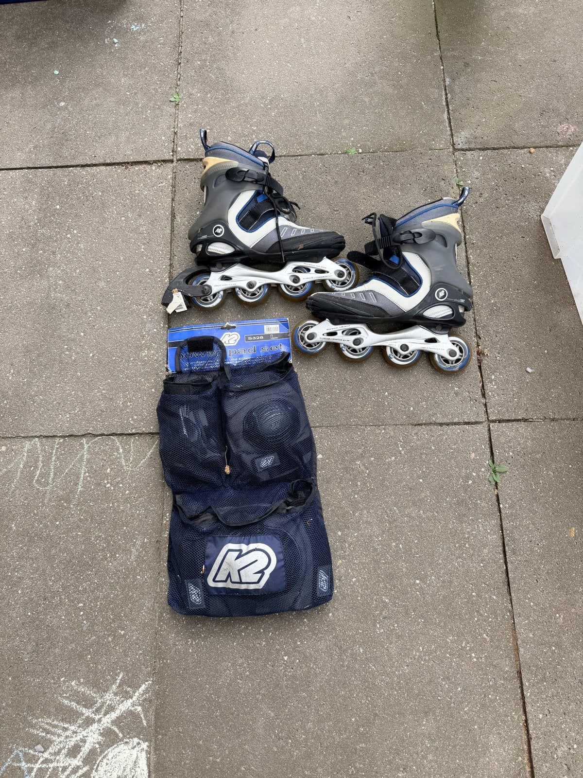 K2 Inline Skates Velocity 4.0 met Beschermset - Maat 42.5, K2, Gebruikt, Heren, Ophalen of Verzenden