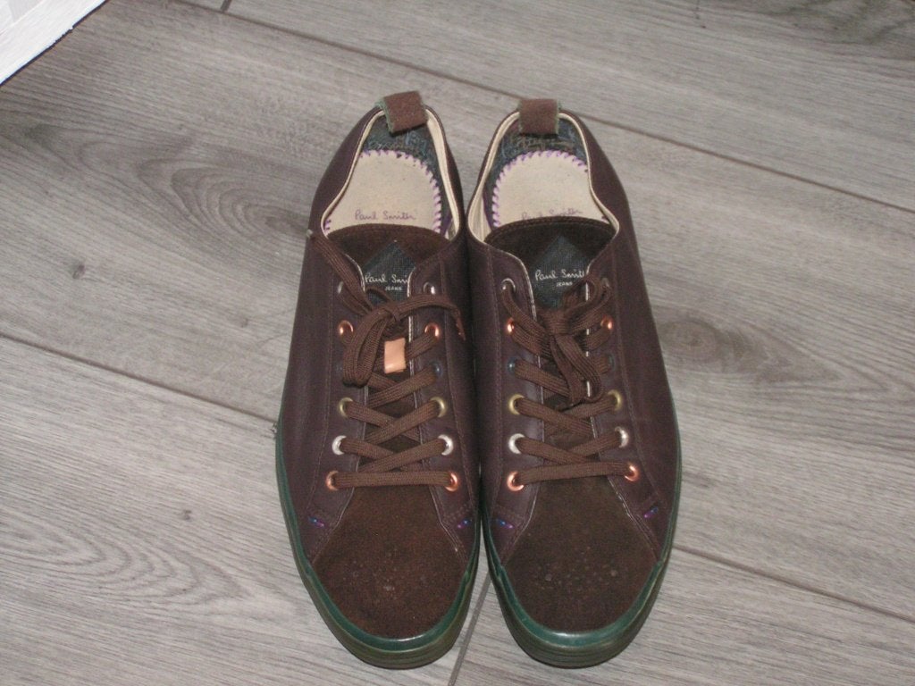 PAUL SMITH sneakers,Mt 44(UK 10) als nieuw, Bruin, Ophalen of Verzenden, Paul Smith, Tweedehands