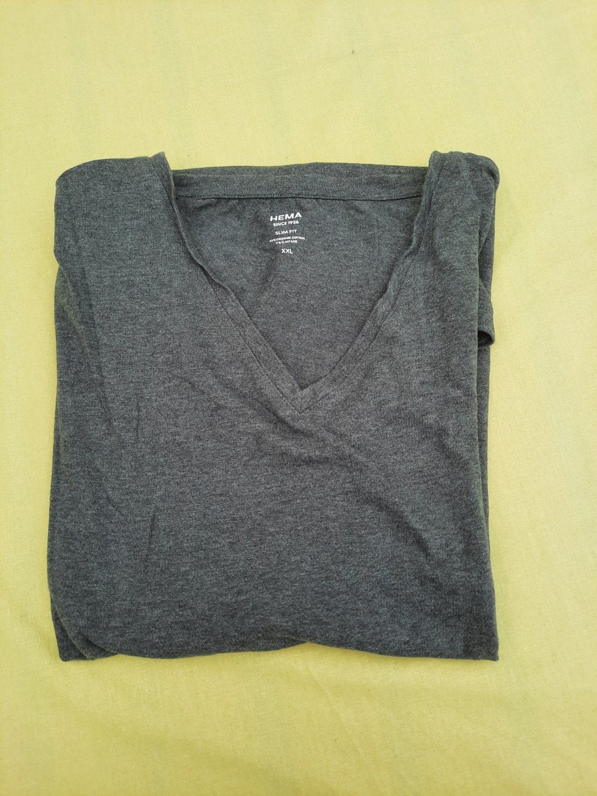 Hema T-shirt V-hals Grijs Maat XXL, Kleding | Heren, Hema, Overige maten, Ophalen of Verzenden, Zo goed als nieuw