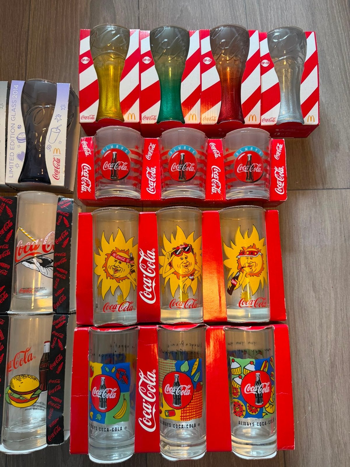 Coca-Cola glazen in verpakking - diverse edities, Ophalen, Zo goed als nieuw