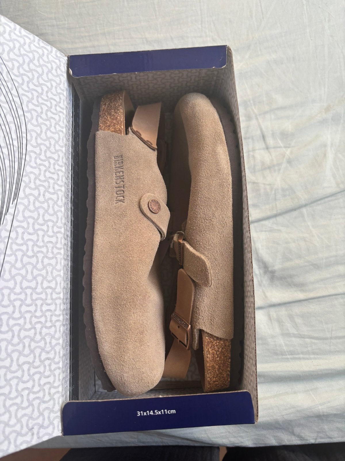 Birkenstocks lichtbruin suede clogs 44, Slippers, Bruin, Ophalen of Verzenden, Zo goed als nieuw