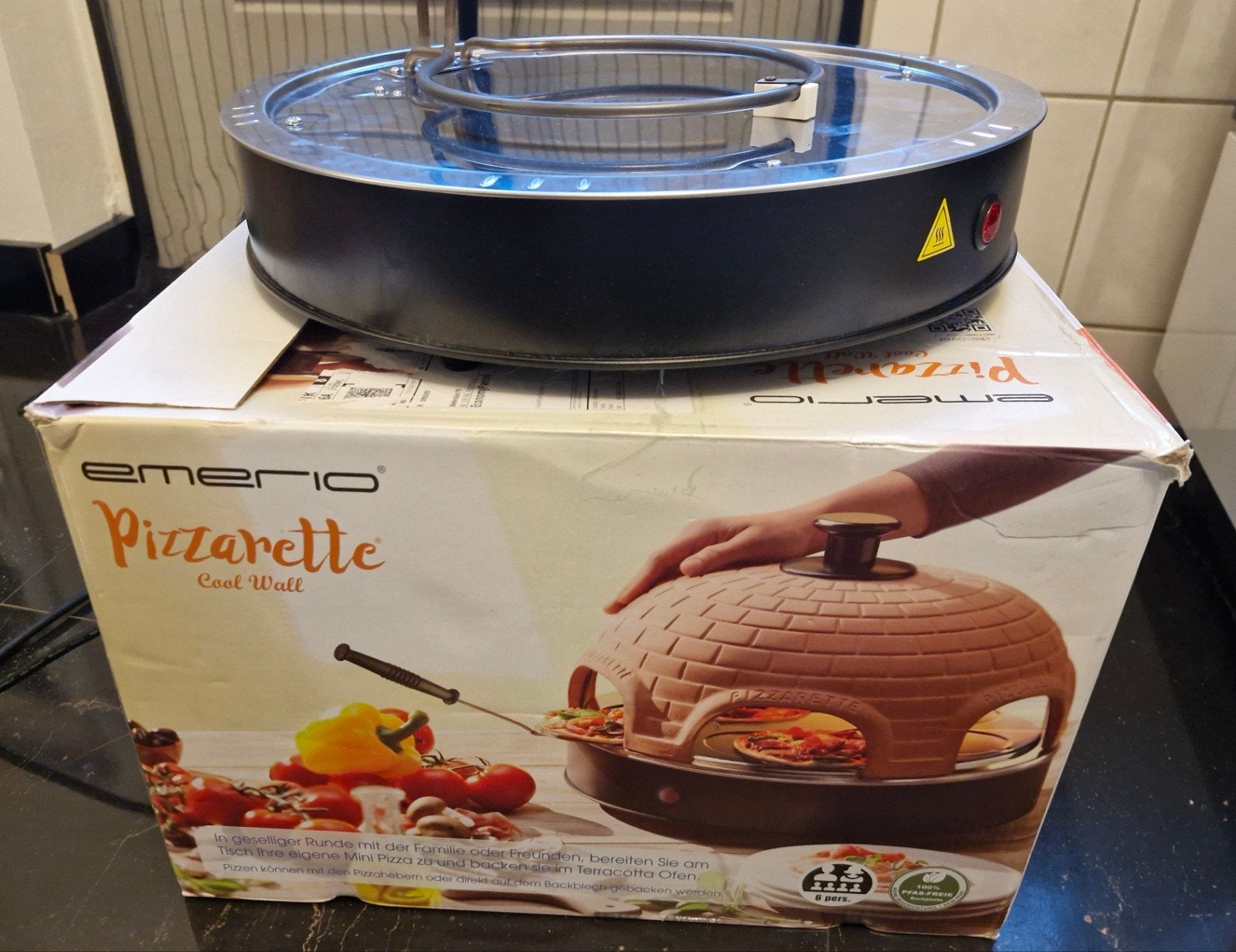 Emerio Pizzarette - Defect voor onderdelen/klusser, Witgoed en Apparatuur, Minder dan 45 cm, Overige merken, Pizzaoven, Ophalen of Verzenden
