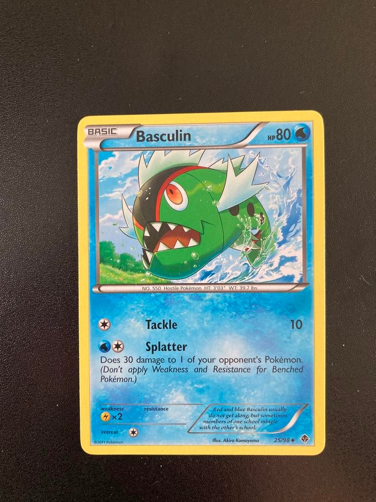 Pokemon kaart Basculin, Ophalen of Verzenden, Zo goed als nieuw