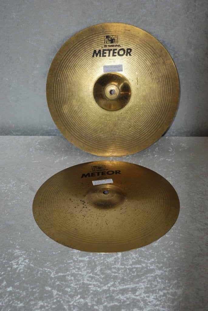 Meinl Meteor brass 14 hihats 750/849gr 14 inch  <25252096>, Gebruikt, ., Drums of Percussie, Ophalen of Verzenden
