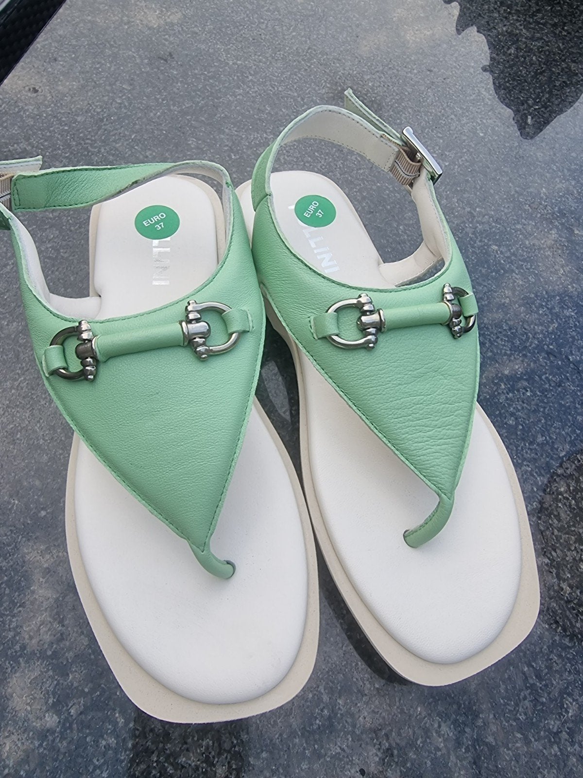 Authentiek Pollini nieuw leather sandalen 37, Ophalen of Verzenden, Nieuw