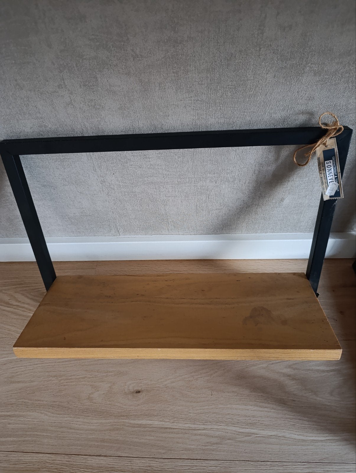 wandplank met zwart metalen frame, Ophalen of Verzenden, Nieuw