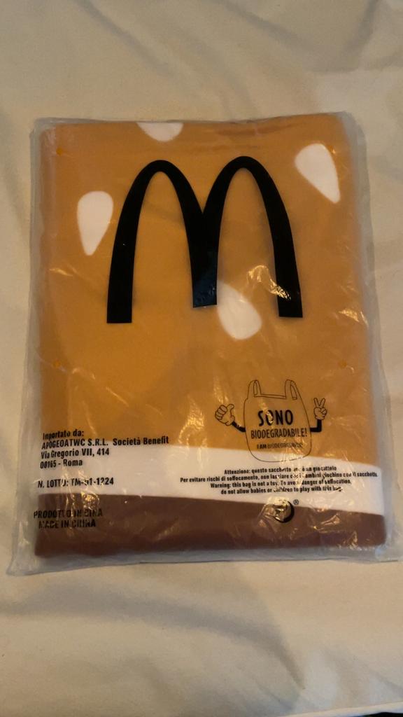 McDonalds strandhanddoek Italië roze hamburger, Ophalen of Verzenden, Nieuw, Roze, Handdoek