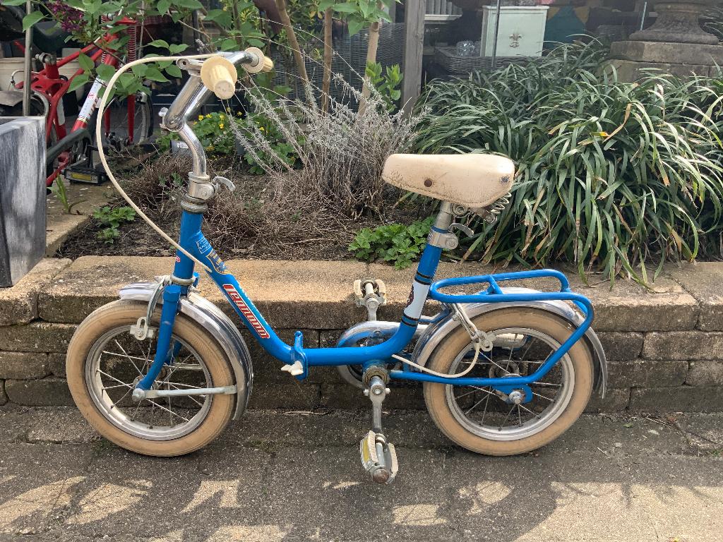 Vintage kindervouwfietsje van het Italiaanse merk Legnano, Ophalen, Gebruikt, Minder dan 16 inch, Onbekend