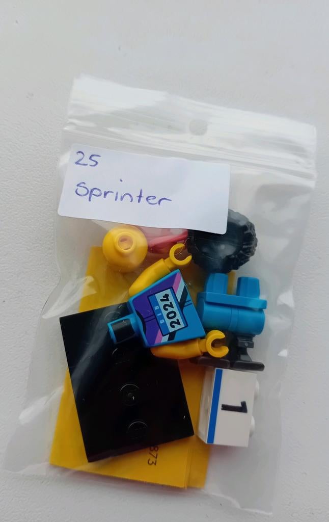 Lego minifiguur sprinter,  nieuw, CMF 25, Ophalen of Verzenden, Nieuw, Complete set, Lego