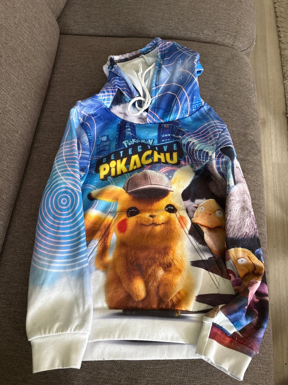 Detective Pikachu Hoodie - Kinderen, Ophalen of Verzenden, Gebruikt, Jongen of Meisje