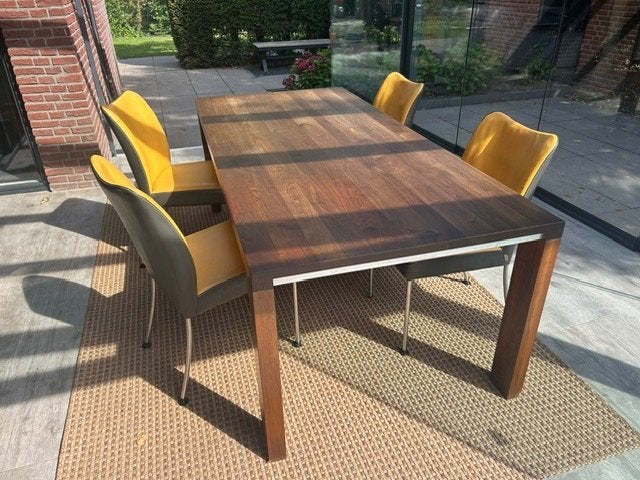 eetstoelen (6x) Bert Plantagie, Huis en Inrichting, Stoelen, Ophalen, Gebruikt, Bruin, Modern