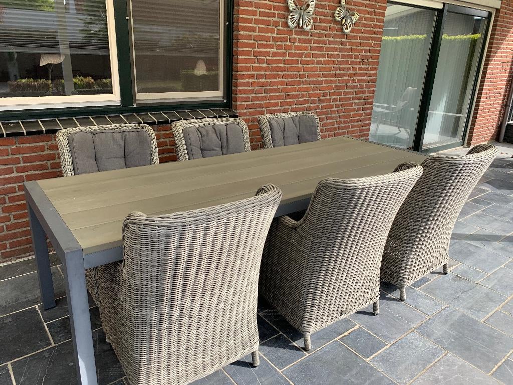 Tuinmeubels 6 persoons Loungeset, Tuin en Terras, Tuinsets en Loungesets, Ophalen, Kunststof, 6 zitplaatsen, Zo goed als nieuw