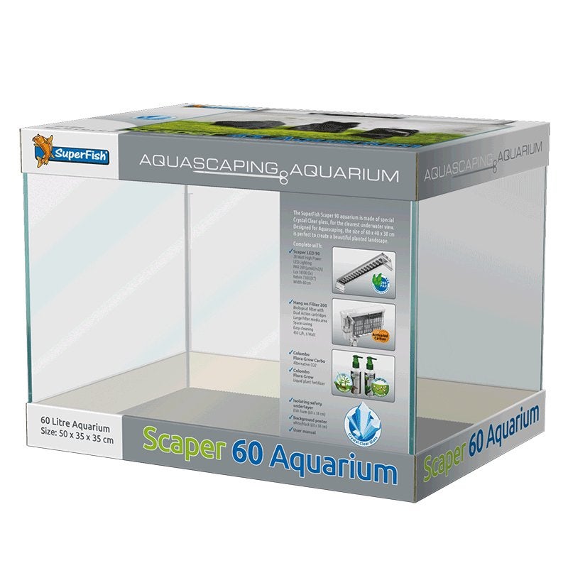 Superfish Scaper Aquarium 60, Info@aquadeco.nl, Nieuw, Ophalen of Verzenden, Leeg aquarium