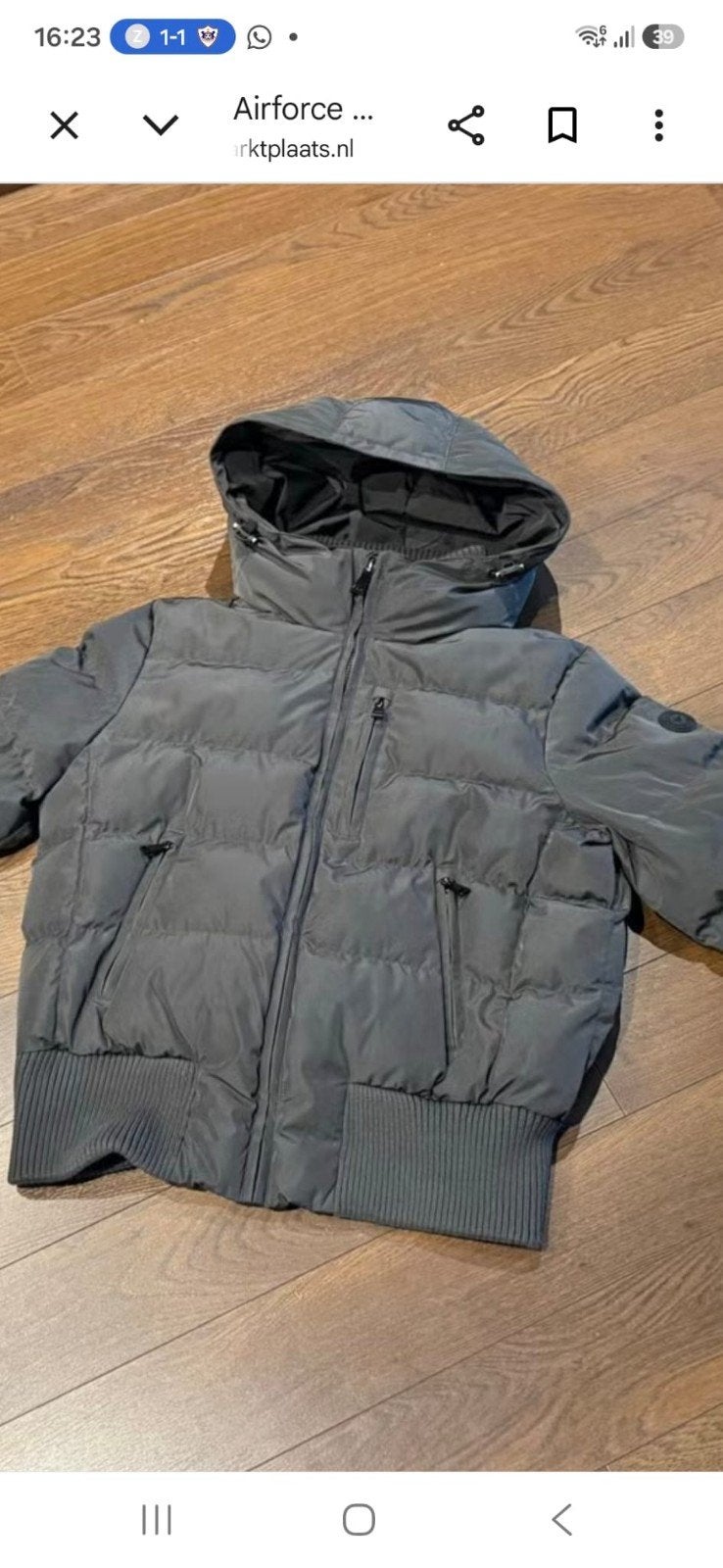airforce jas maat L, Ophalen of Verzenden, Zo goed als nieuw, Maat 38/40 (M), Zwart
