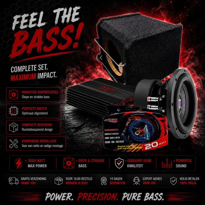 Minipowerpack 10 - Bassface/Bass Habbit - 8 inch - 750 watt, Niet ingevuld, Niet ingevuld, Niet ingevuld