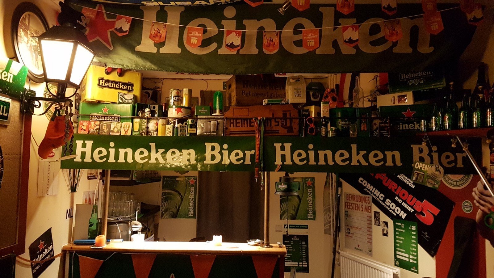 Te koop Heineken spullen en een bar., Ophalen, Gebruikt, Heineken