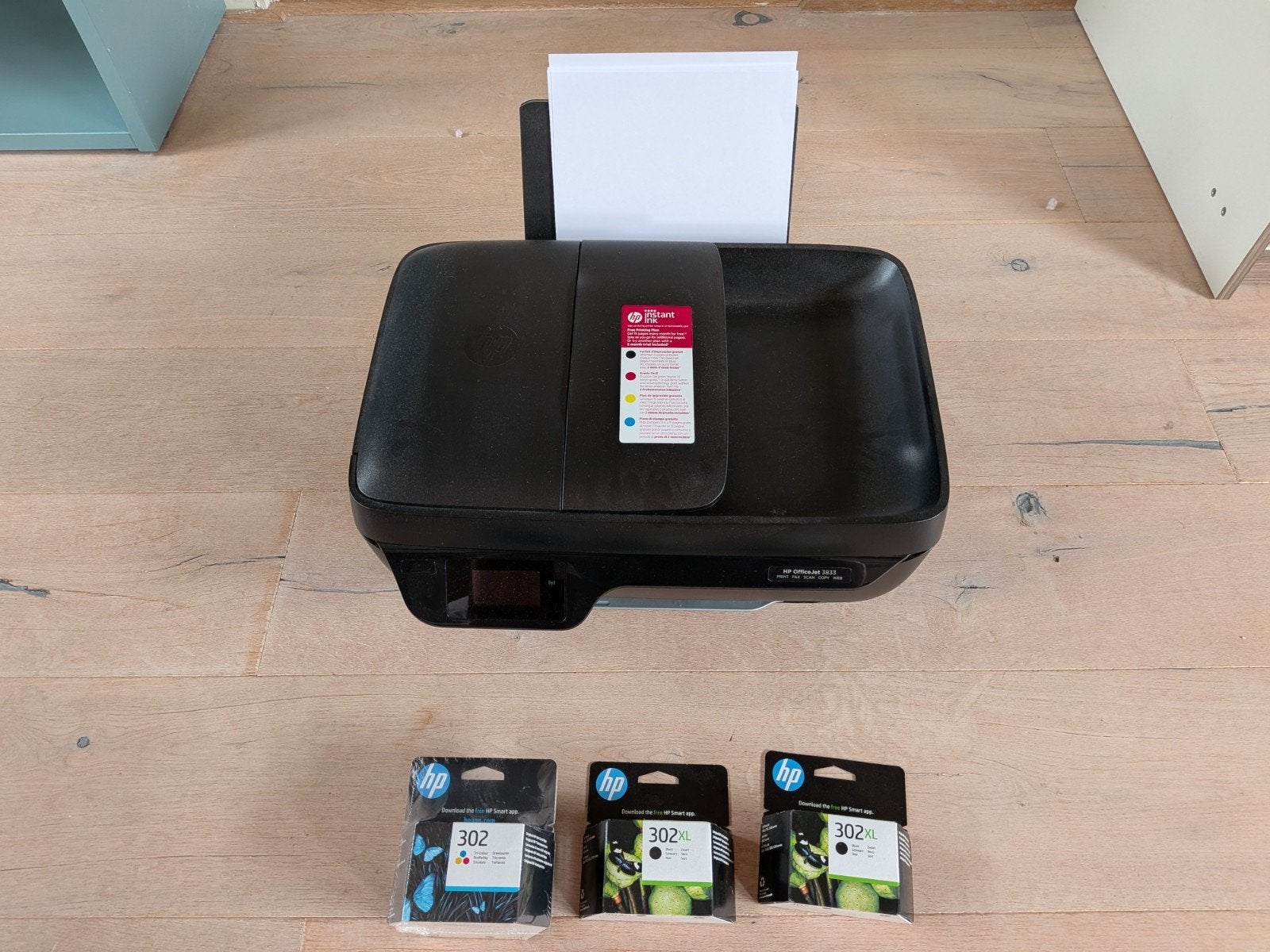 HP OfficeJet 3833 All-in-One printer met extra inkt, Computers en Software, Printers, Ophalen, Gebruikt, Inkjetprinter, All-in-one