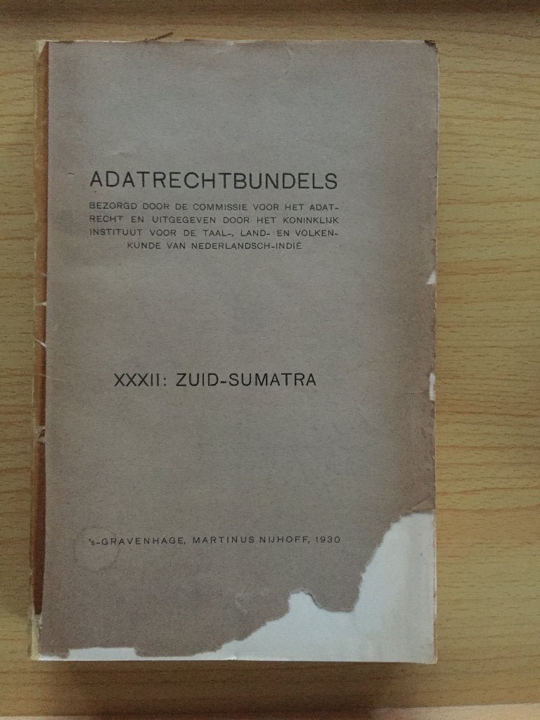 Etnografische gegevens van Zuid-Sumatra, Ophalen of Verzenden, Gelezen, Diverse auteurs