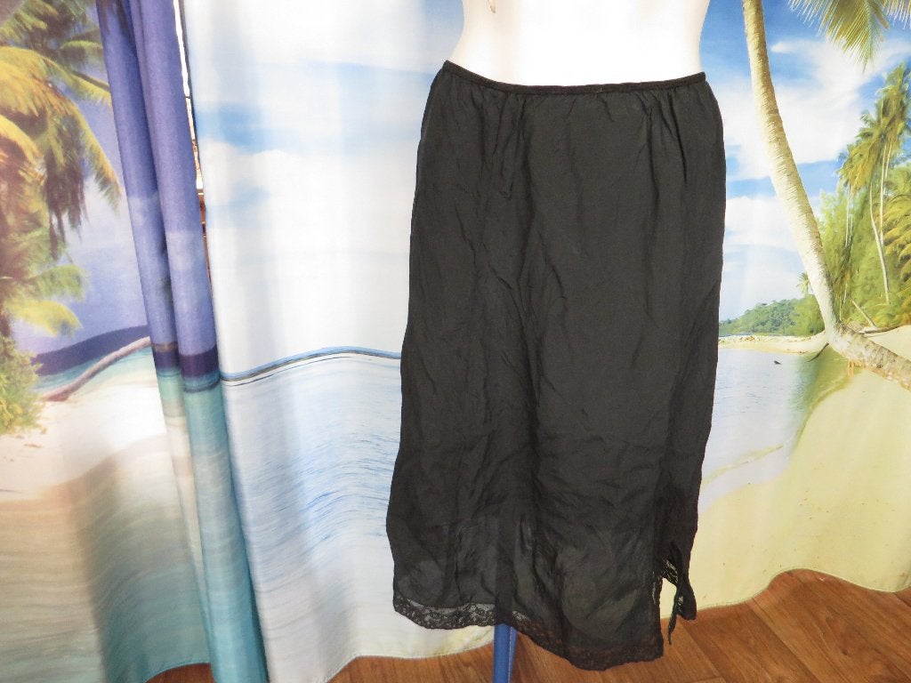 vintage jaren 50/60 zijde onderrok zwart mt M Evyan laftina, Kleding | Dames, Evyan, Ophalen of Verzenden, Zwart, Overige typen