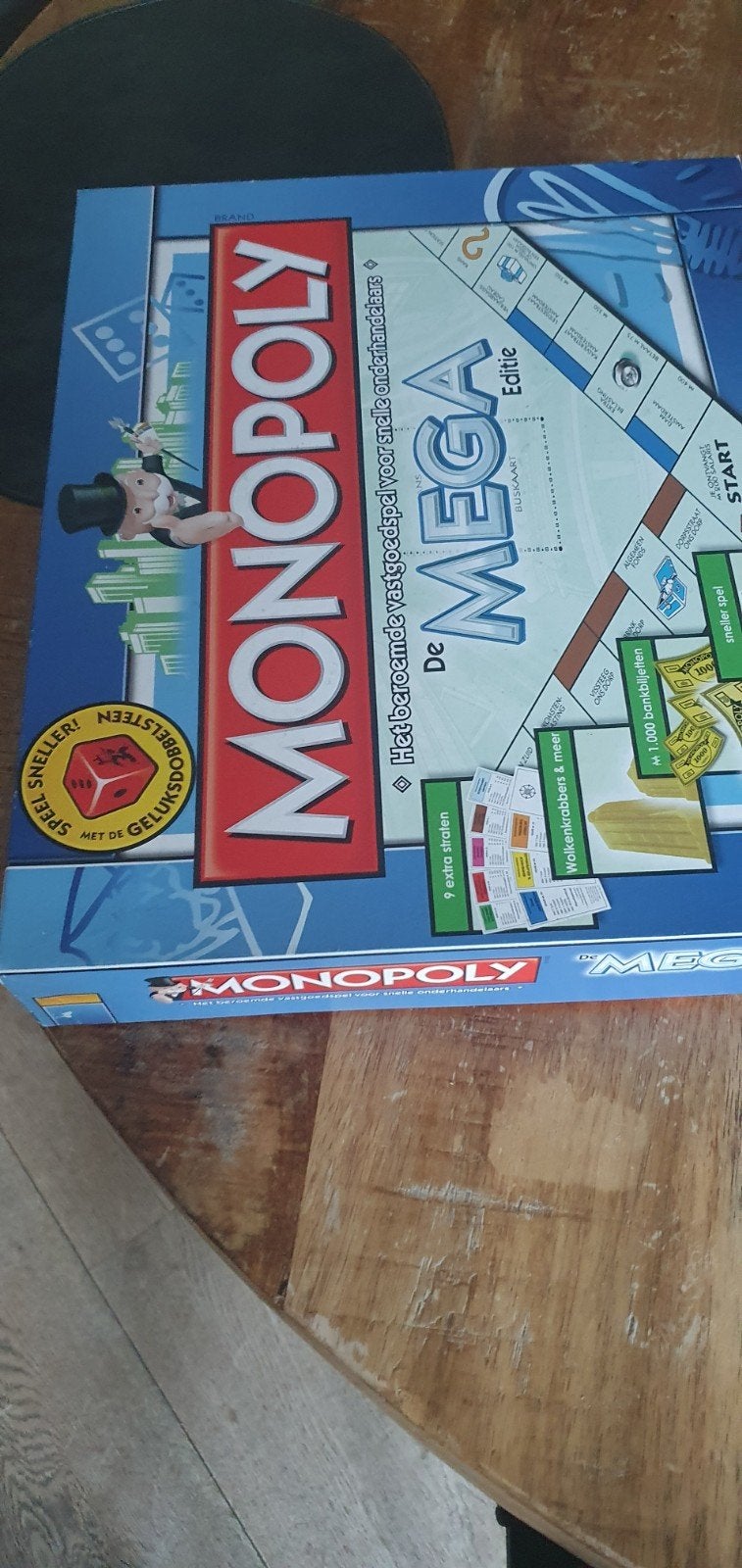 Monopoly Mega Editie - Het razendsnelle vastgoedspel, Hobby en Vrije tijd, Een of twee spelers, Ophalen, Zo goed als nieuw, Hasbro