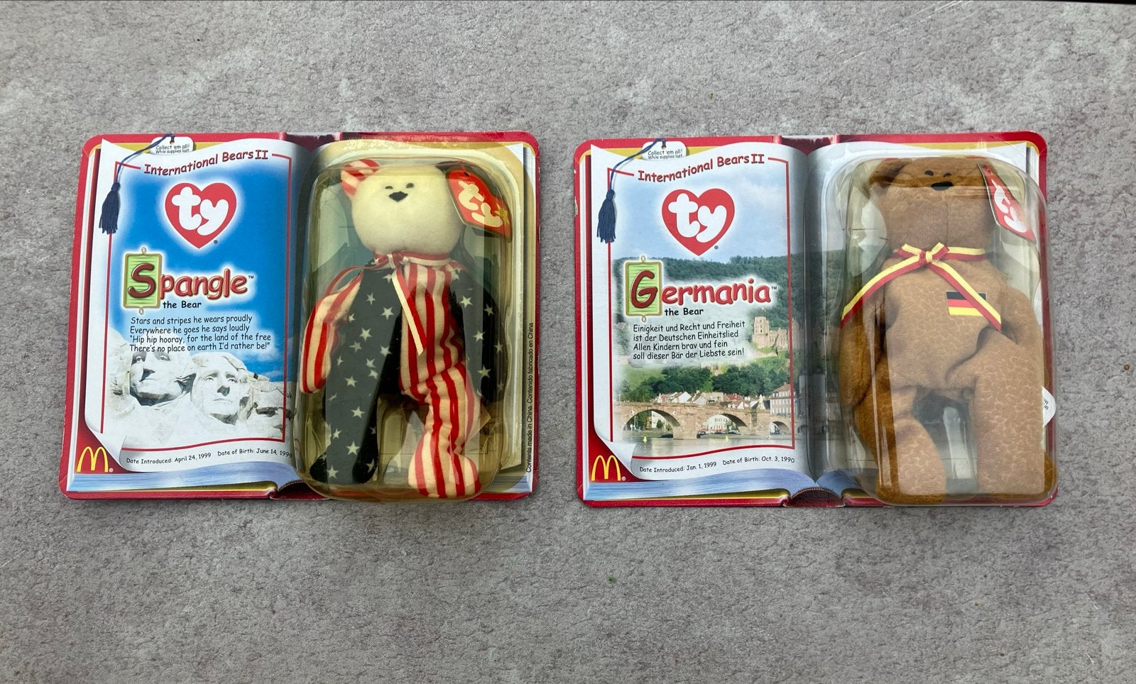 2 McDonald's Teenie Beanie Babies 2000 - Spangle & Germania, Ophalen of Verzenden, Nieuw