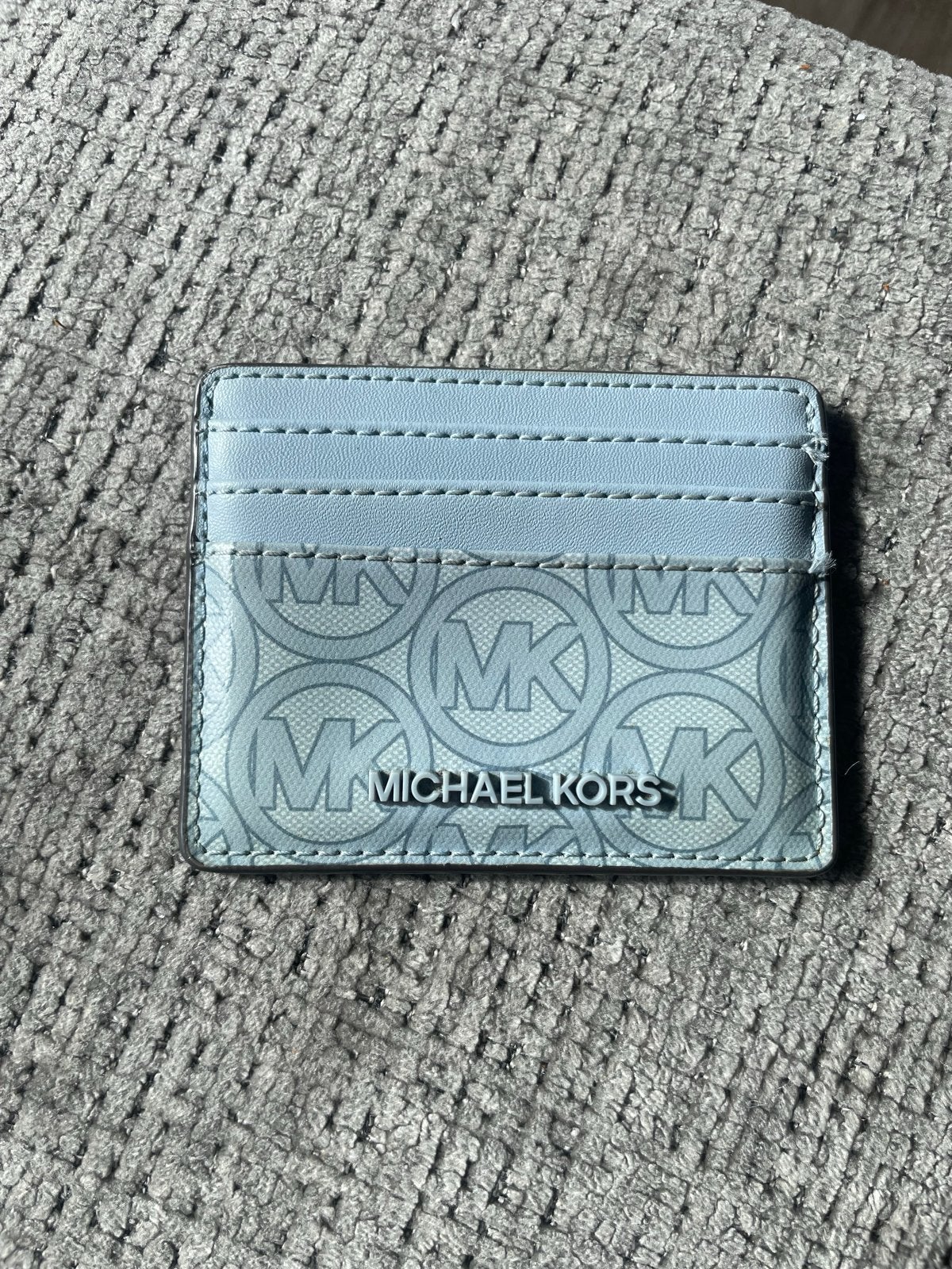 Michael Kors pasjeshouder lichtblauw (origineel), Sieraden, Tassen en Uiterlijk, Ophalen of Verzenden, Zo goed als nieuw, Blauw