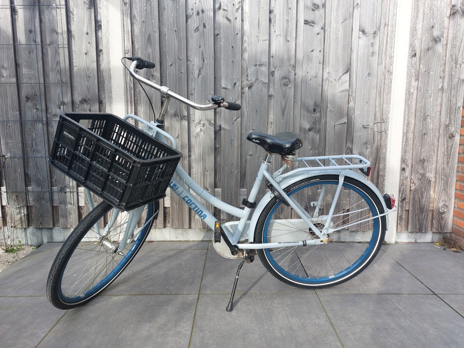 Cortina U4 meisjesfiets, 46 cm, lichtblauw, Ophalen, Terugtraprem, Gebruikt, Cortina U4 Transport