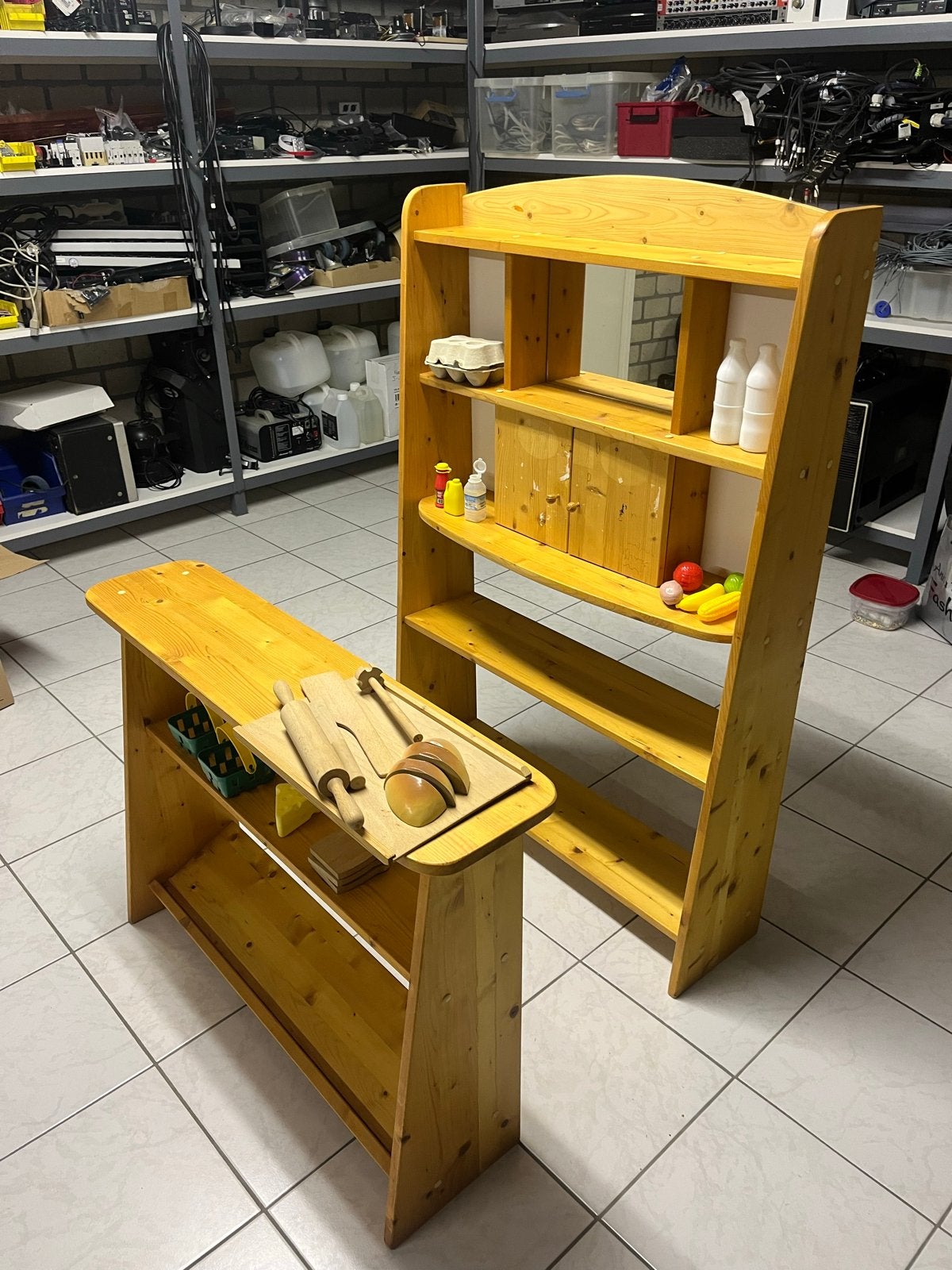 Houten Speelkeuken / Winkel met Accessoires, Kinderen en Baby's, Speelgoed | Houten speelgoed, Ophalen of Verzenden, Gebruikt